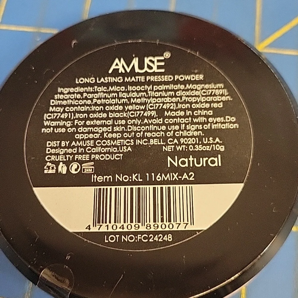 Amuse Long Lasting Matte Pressed Powder - Natural 10g New Sealed Compact